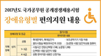 2017년도 국가공무원 공개경쟁채용시험 장애유형별 편의지원 내용