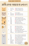 2018 공무원 시험일정 한 눈에 보기