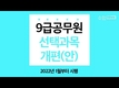 9급 공채 선택과목 현황 및 개편(안)